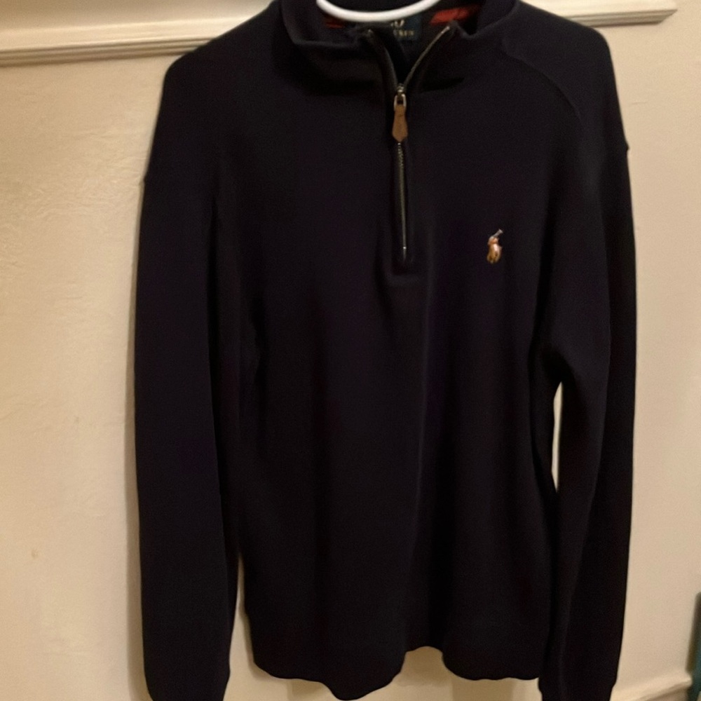 Navy Polo Ralph Lauren quarter zip for boys